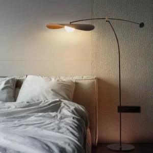Minimalist Swing Arm Floor Lamp with Leaf Shape Lampshade FL-A074 2