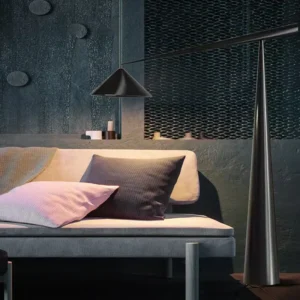 Modern Counterbalance Floor Lamp Cone Shape Metal Lampshade FL-A079 1