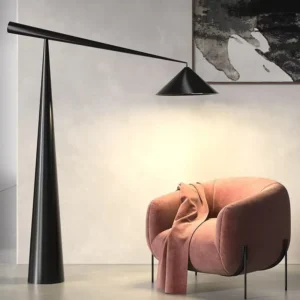 Modern Counterbalance Floor Lamp Cone Shape Metal Lampshade FL-A079 2