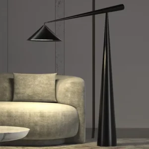Modern Counterbalance Floor Lamp Cone Shape Metal Lampshade FL-A079 3