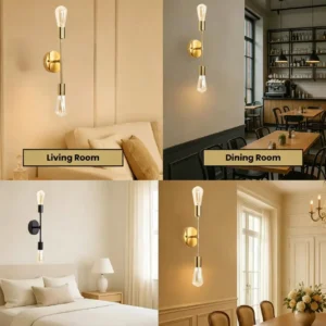 Modern 2-Light Vertical Wall Lamp for Hotel Corridor Apartment Vanity WA1006 5