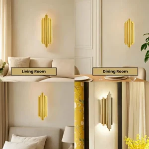 Modern Vertical Gold Linear Metal Rod Wall Sconce WA1007 5