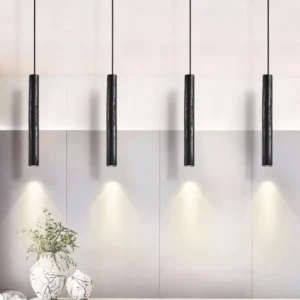 Minimalist Travertine Cylinder Pendant Light P3002 1