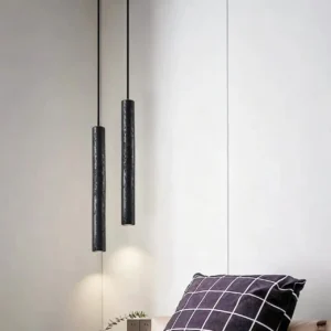 Minimalist Travertine Cylinder Pendant Light P3002 3