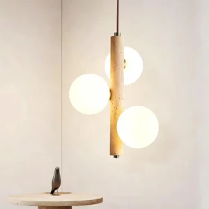 Modern Travertine Globe Pendant Light P3003 1