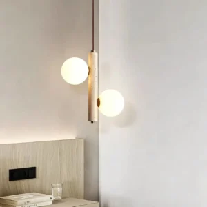 Modern Travertine Globe Pendant Light P3003 3