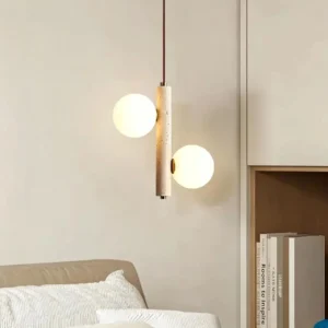 Modern Travertine Globe Pendant Light P3003 5