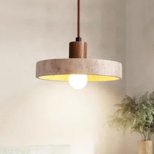 Wabi-Sabi Travertine Pendant Lamp P3013 1