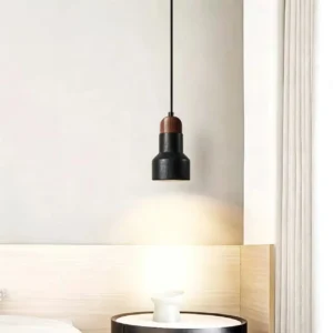 Organic Modern Black Travertine Pendant Light P3015 2