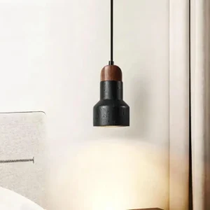 Organic Modern Black Travertine Pendant Light P3015 4