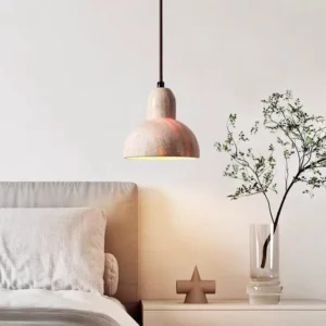 Modern Travertine Dome Pendant Light P3016 1