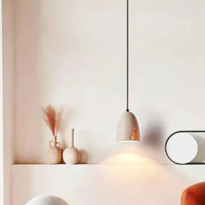 Modern Travertine Dome Pendant Light P3020 5