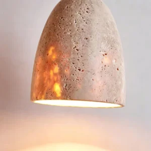 Modern Travertine Dome Pendant Light P3020 1