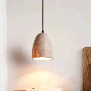 Modern Travertine Dome Pendant Light P3020 4
