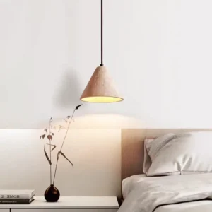 Wabi Sabi Travertine Cone Pendant Light P3021 5