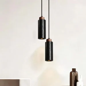 Wabi Sabi Travertine Cylinder Pendant Light P3022 1