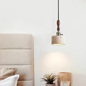 Mid-Century Travertine Pendant Light P3023 2