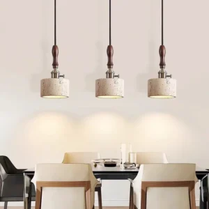 Mid-Century Travertine Pendant Light P3023 3