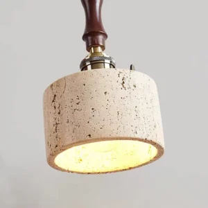Mid-Century Travertine Pendant Light P3023 4