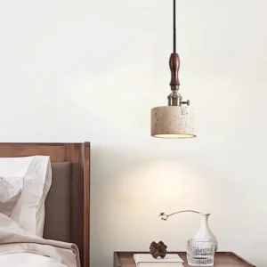 Mid-Century Travertine Pendant Light P3023 5