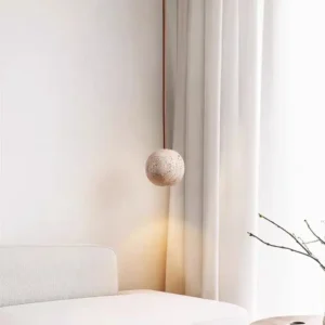 Natural Travertine Ball Pendant Light P3031 2