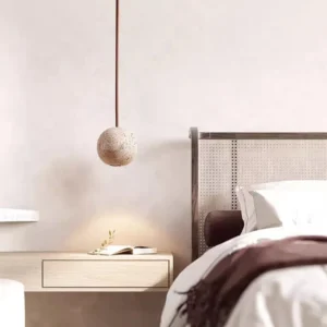 Natural Travertine Ball Pendant Light P3031 3