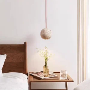 Natural Travertine Ball Pendant Light P3031 5