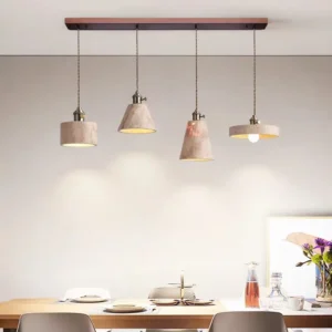 Wabi Sabi Travertine & Brass Pendant Light P3034 6