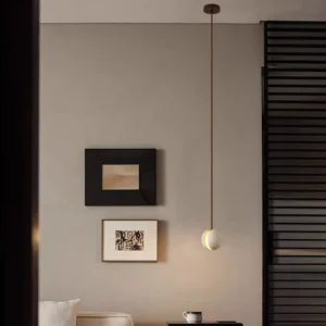 Minimalist Travertine Orb Pendant Light P3038 1