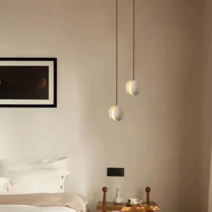Minimalist Travertine Orb Pendant Light P3038 2
