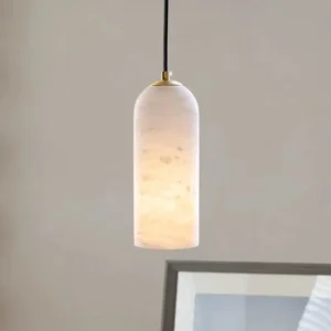 Modern Alabaster Cylinder Pendant Light PA007 2