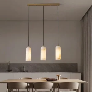 Modern Alabaster Cylinder Pendant Light PA007 5