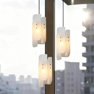 Minimalist Alabaster Hanging Light PA001 1