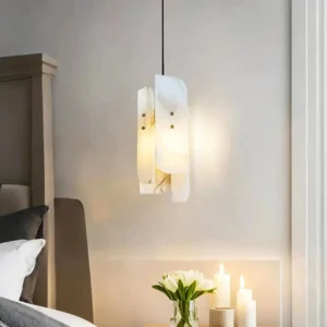 Minimalist Alabaster Hanging Light PA001 2