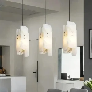 Minimalist Alabaster Hanging Light PA001 3
