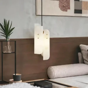 Minimalist Alabaster Hanging Light PA001 4