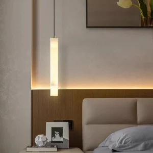 Modern Alabaster Column Pendant Light PA015 1