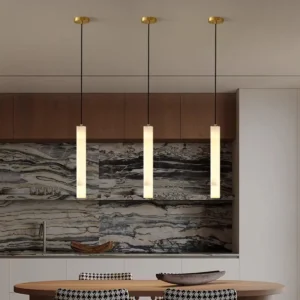 Modern Alabaster Column Pendant Light PA015 4