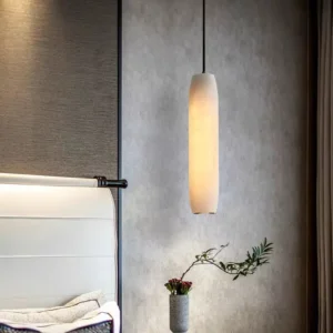 Modern Alabaster Oval Pendant Light PA005 1