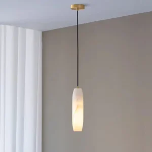 Modern Alabaster Oval Pendant Light PA005 4