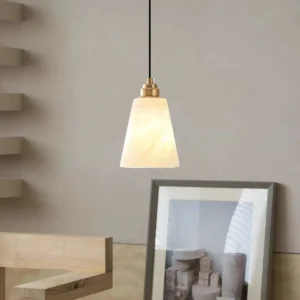 Modern Alabaster Cone Pendant Light PA018 5