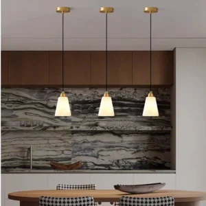 Modern Alabaster Cone Pendant Light PA018 2