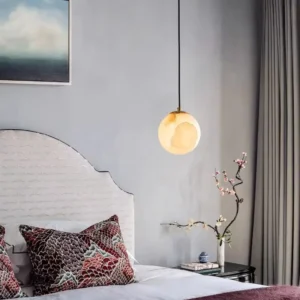 Modern Alabaster Globe Pendant Light PA016 1