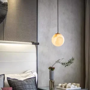 Modern Alabaster Globe Pendant Light PA016 2