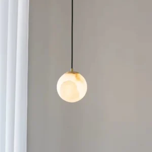 Modern Alabaster Globe Pendant Light PA016 4