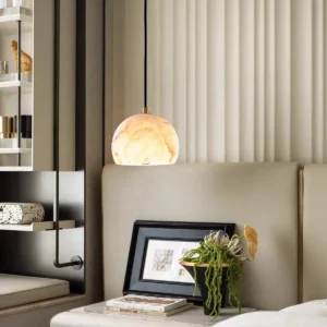 Modern Alabaster Dome Pendant Light PA008 4
