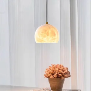 Modern Alabaster Dome Pendant Light PA008 5