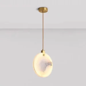 Modern Alabaster Round Pendant Light PA014 5