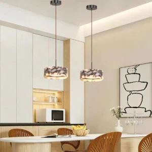 Modern Marble Drum Pendant Light PB003 3