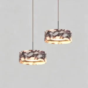 Modern Marble Drum Pendant Light PB003 4